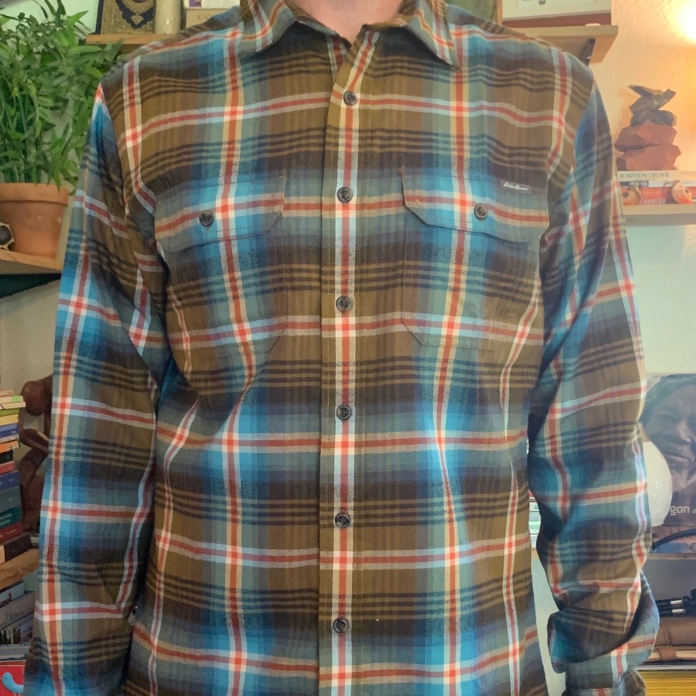 Eddie Bauer flannel, LG Tall